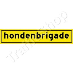 Autobord HONDENBRIGADE sticker 25x5cm